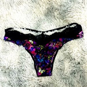 Victoria’s Secret Vey Sexy Shine Strap Cutout Back Thong Panty
